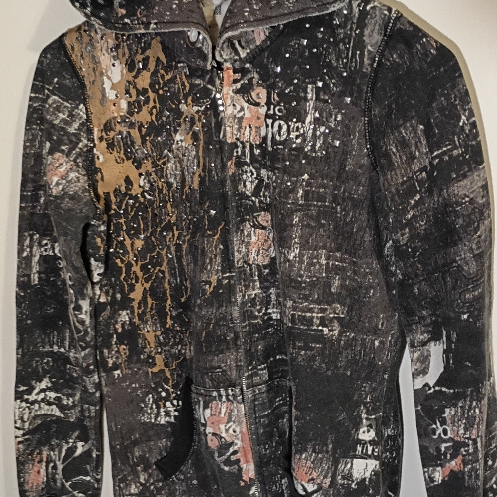 Maurices Black and Gold Artistic Hoodie